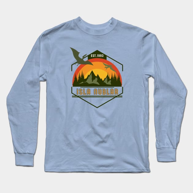 Jurassic Park Isla Nublar Long Sleeve T-Shirt by Jurassic Merch